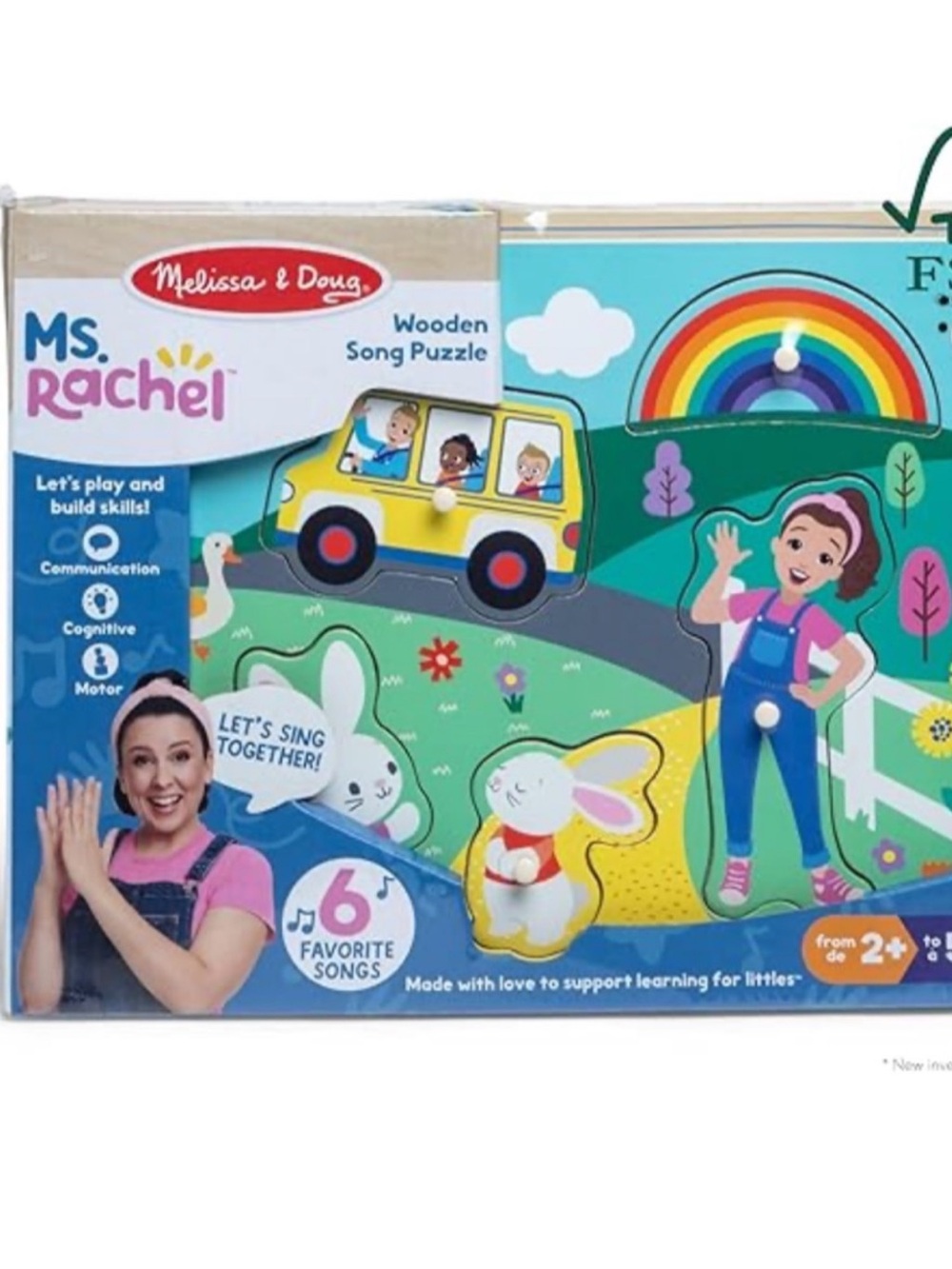 Ms. Rachel Melissa & Doug Wooden Song Interactive Puzzle
